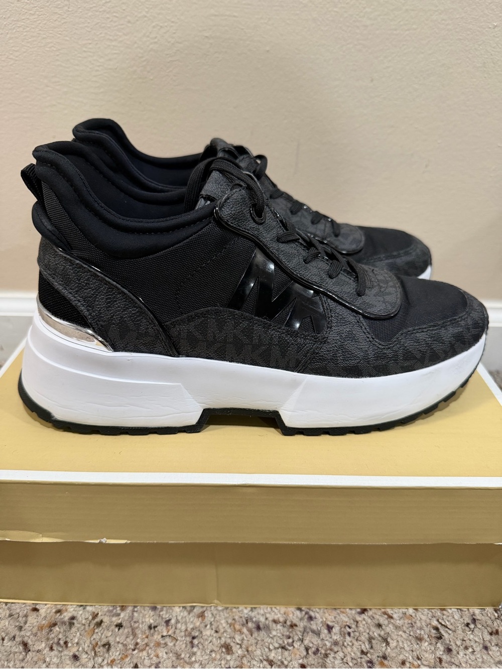 Michael Kors Muse Mesh and Logo Trainer Sneakers